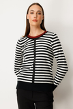 Ten Stone Detailed Striped Sweater