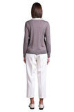 Sempre Minimalist V-Neck Long Sleeve Women's Sweater - Casual & Office