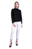Sempre Minimalist High Neck Long Sleeve Women's Sweater