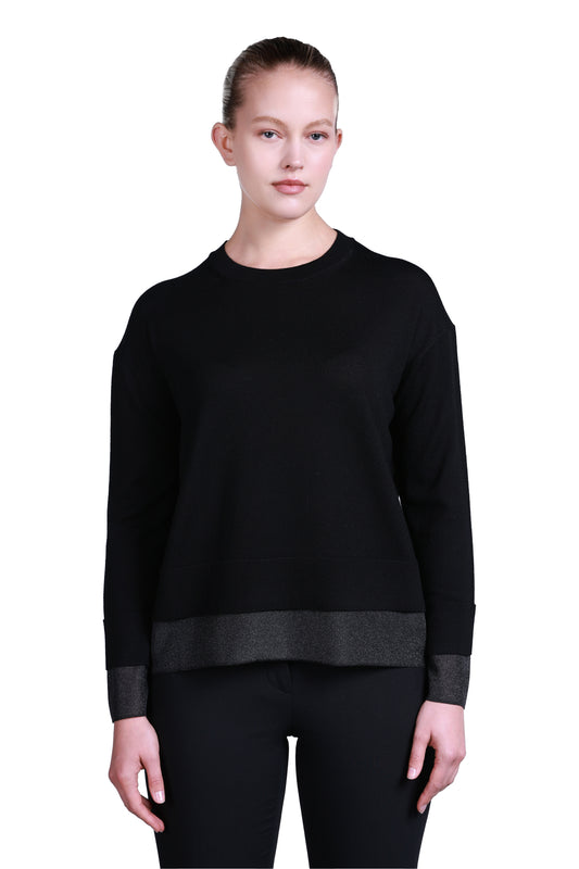 Sempre Oversize Yuvarlak Yaka Uzun Kol Kadın Kazak - Minimalist Tasarım
