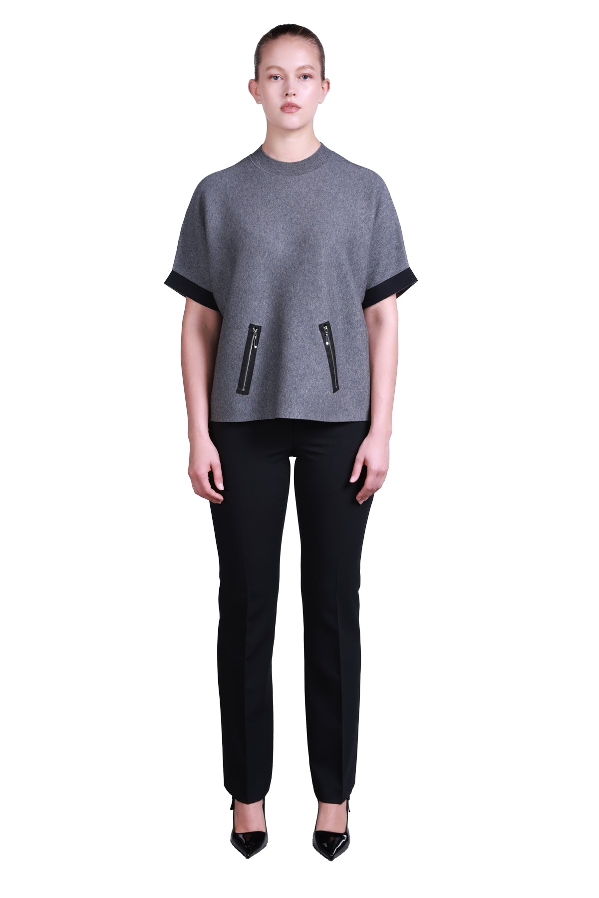 Sempre Oversize Minimalist Kadın Kazak - Kısa Kol - Günlük Secondary image