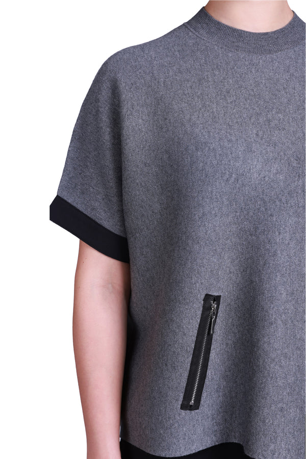 Sempre Oversize Minimalist Kadın Kazak - Kısa Kol - Günlük