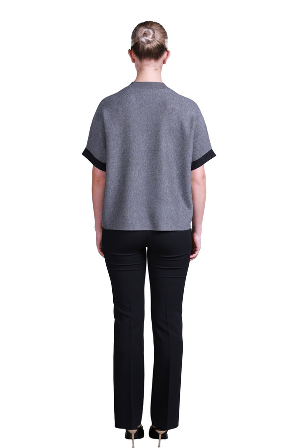 Sempre Oversize Minimalist Kadın Kazak - Kısa Kol - Günlük