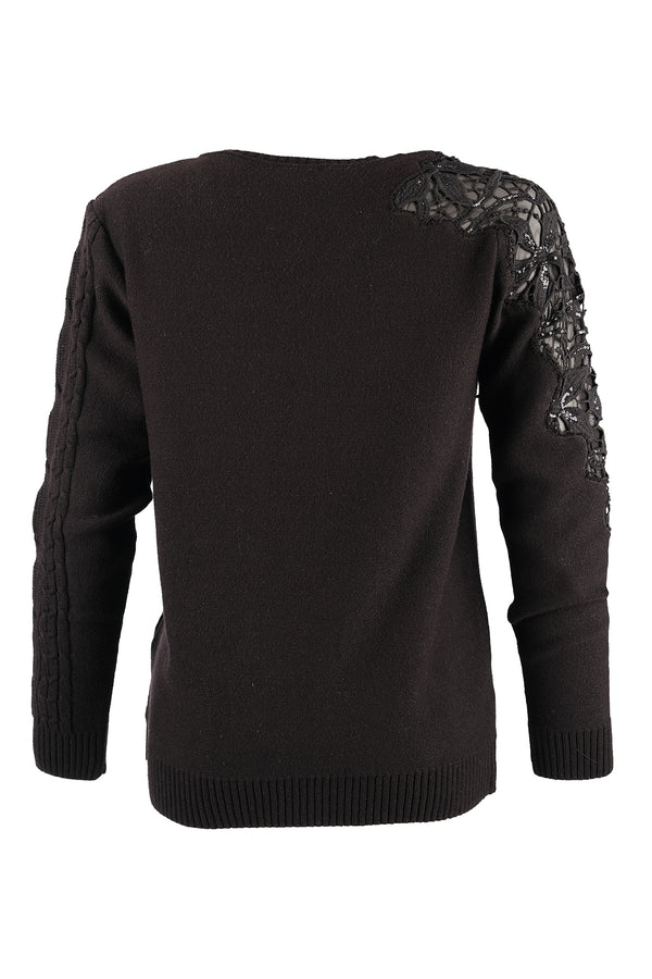 Vedi Kadın V Yaka Oversize Minimalist Kazak - Rahat ve Şık
