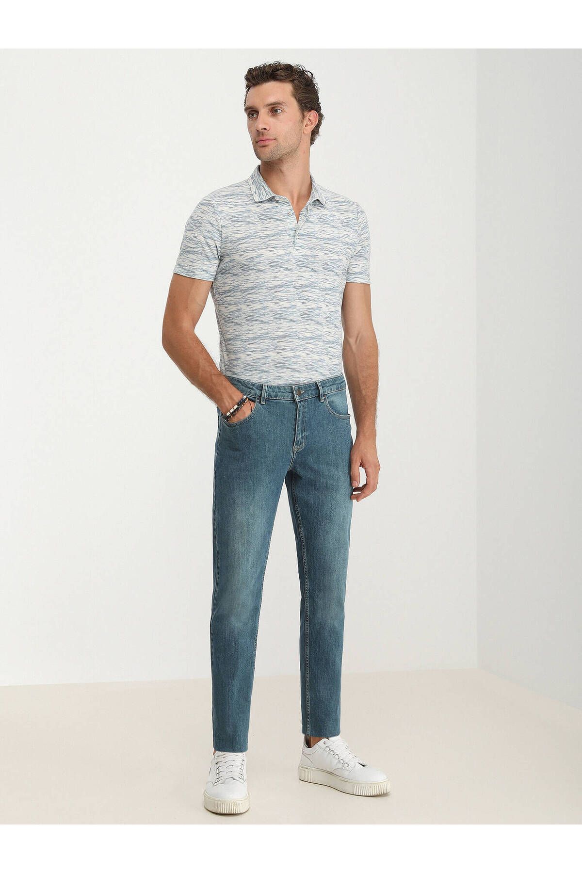 Kip Erkek Minimalist Jean Pantolon - Regular Fit Günlük Secondary image