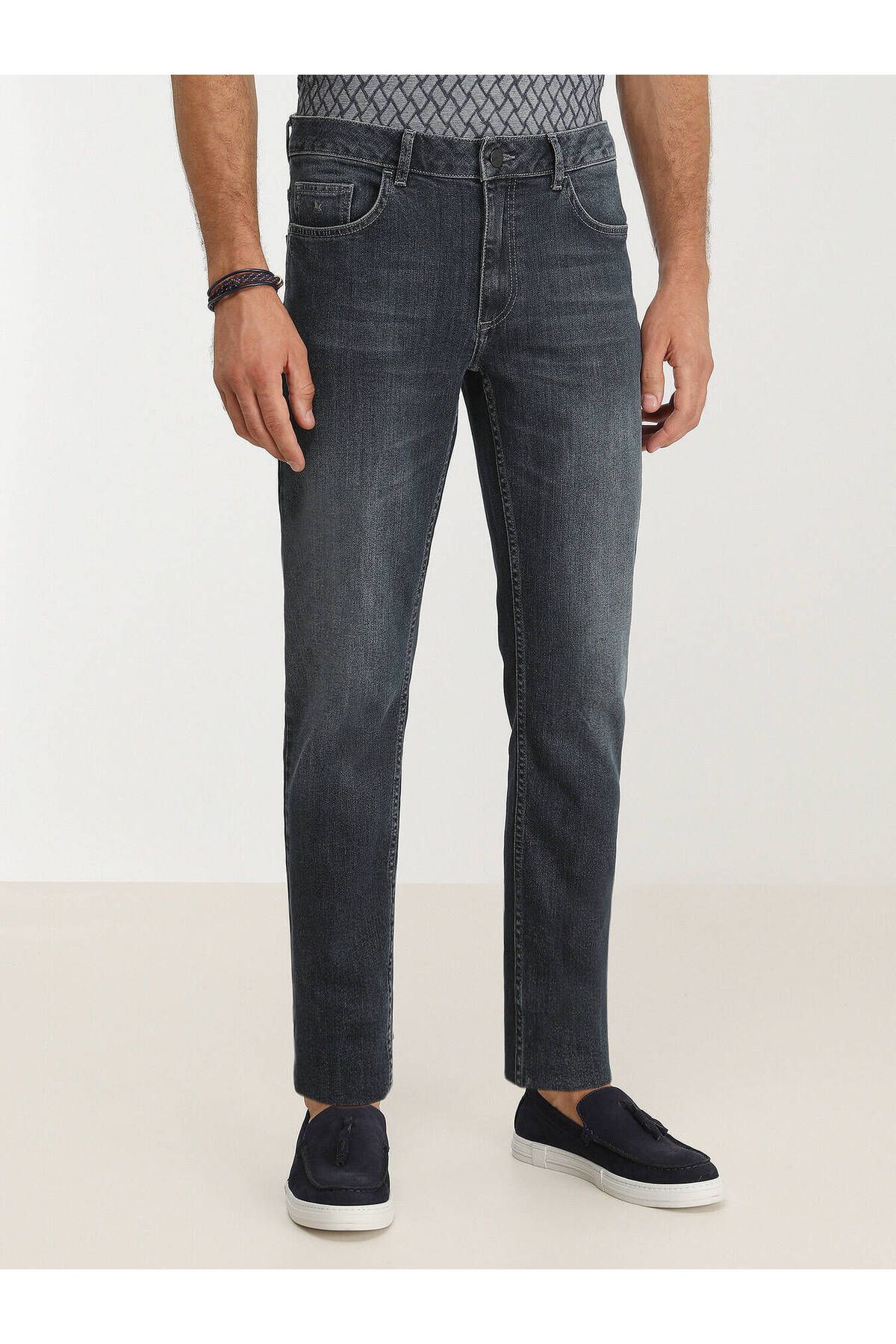 Kip Minimalist Erkek Jean Pantolon - Regular Fit Günlük Kot