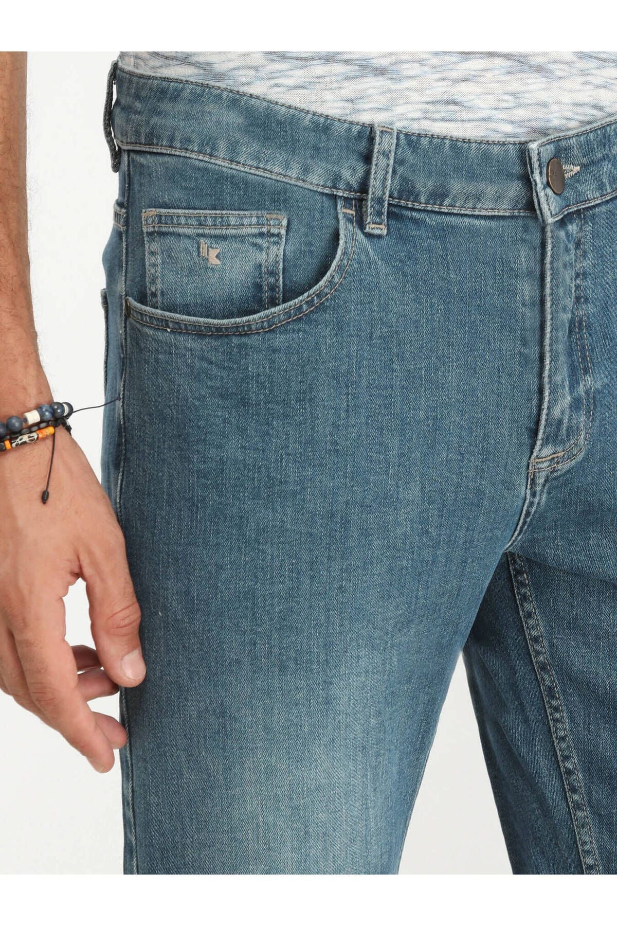 Kip Erkek Minimalist Jean Pantolon - Regular Fit Günlük Secondary image