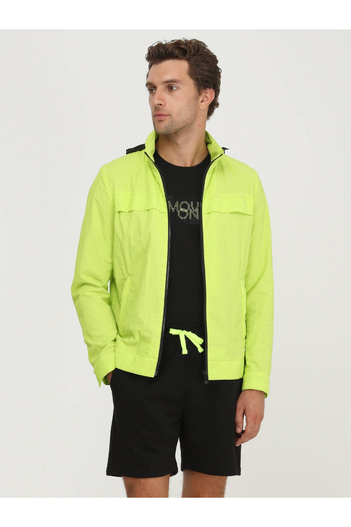 Kip Erkek Oversize Neon Sweatshirt - Minimalist Stil