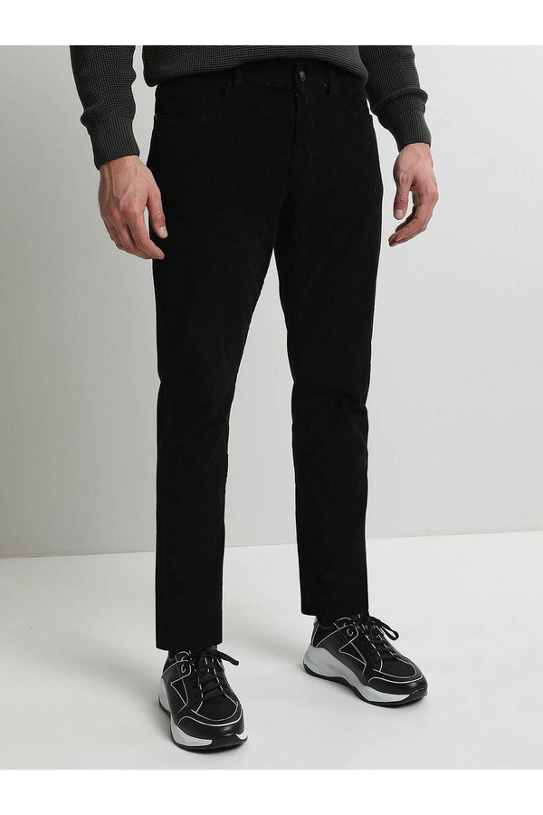 Kip Erkek Slim Fit Korduroy Pantolon - Minimalist Günlük Stil