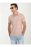 Kip Minimalist Desen Polo Yaka Kısa Kol Erkek T-Shirt TSH-1322