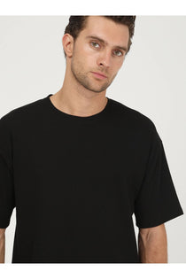 Kip Oversize Kısa Kol Yuvarlak Yaka Minimalist Erkek T-Shirt TSH-1348 - Günlük Kullanım
