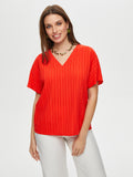 Short-Sleeved Textured Blouse by Faik Sönmez