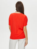 Short-Sleeved Textured Blouse by Faik Sönmez