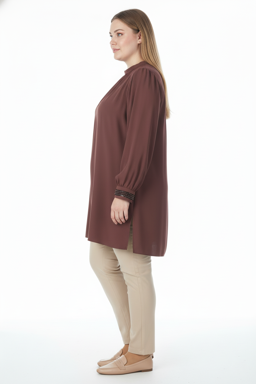 kol detaylı tunik Scl