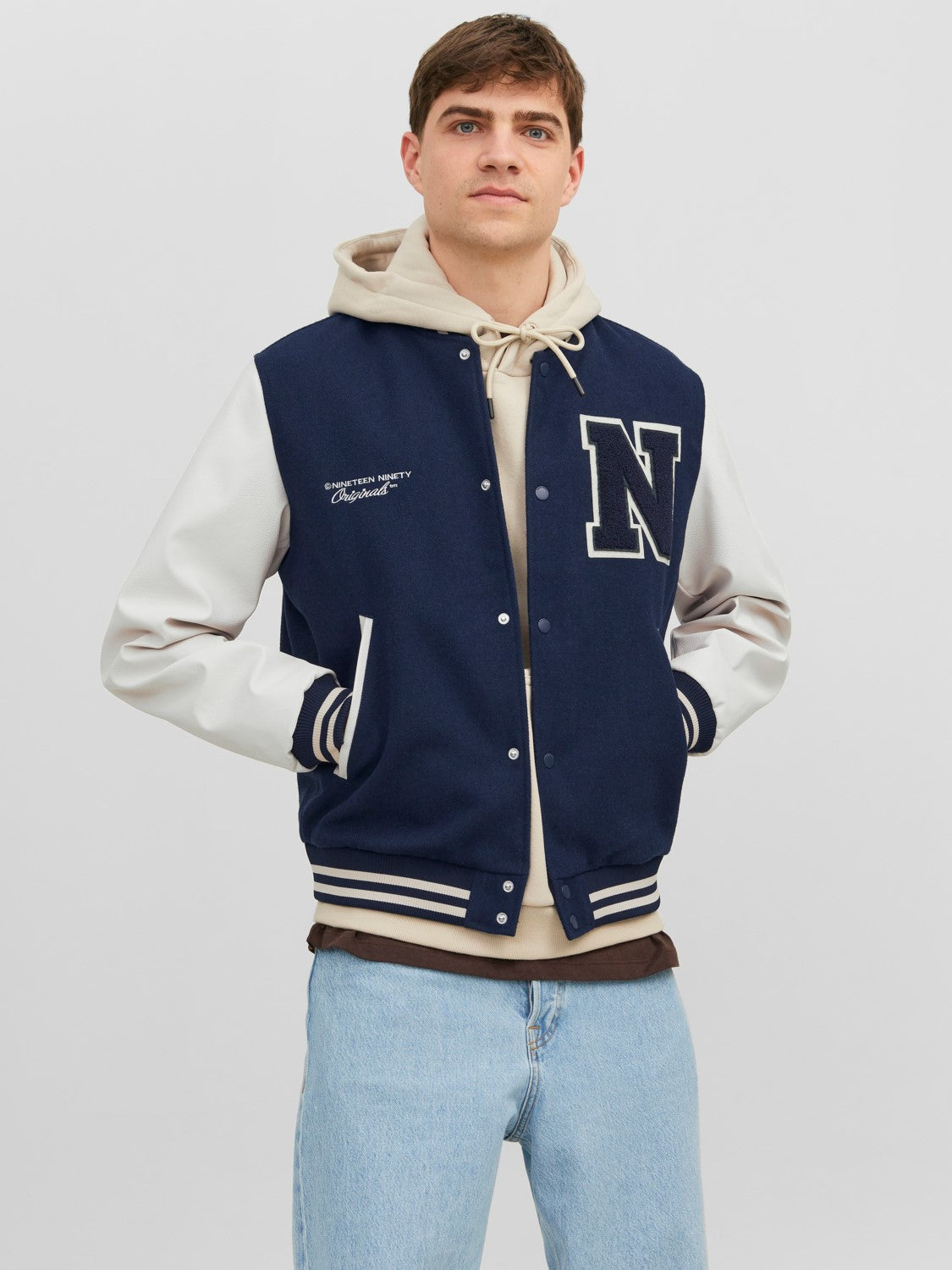 Jack&Jones Oversize Vintage Erkek Beyzbol Mont - Günlük Stil