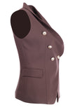 Double-breasted vest with flap pockets, Ekol style.