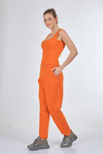 Lal Minimalist Crop Triko Takım - Rahat ve Şık Günlük Stil