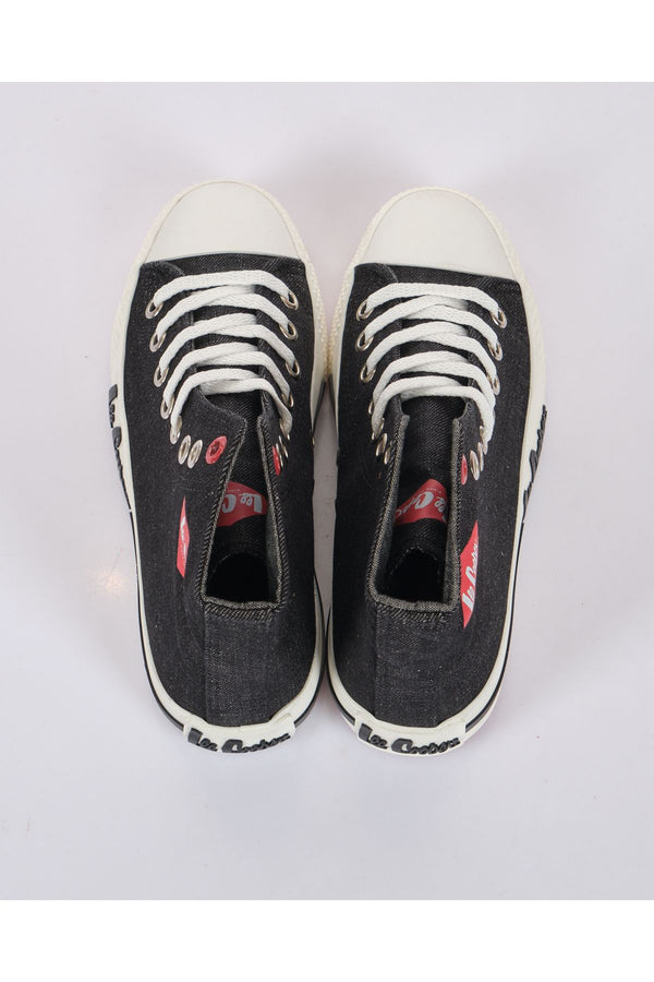 Lee Cooper Kadın Denim Sneaker Ayakkabı - Yüksek Bilekli, Minimalist Streetwear