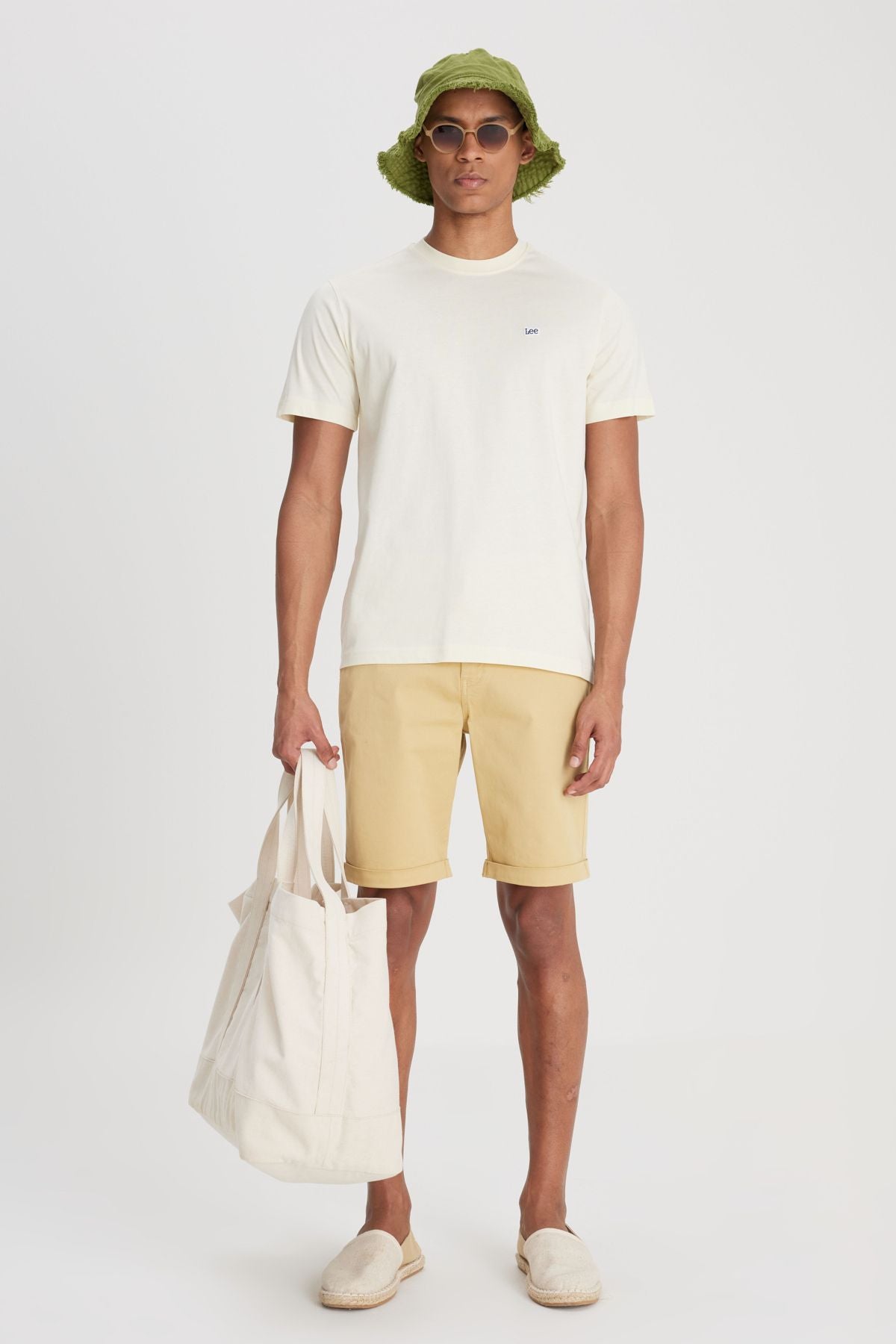 Lee Erkek Minimalist T-Shirt - Regular Fit - Kısa Kol - Günlük