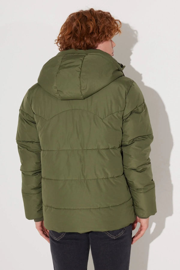 Lee Erkek Kapüşonlu Oversize Şişme Mont - Kışlık