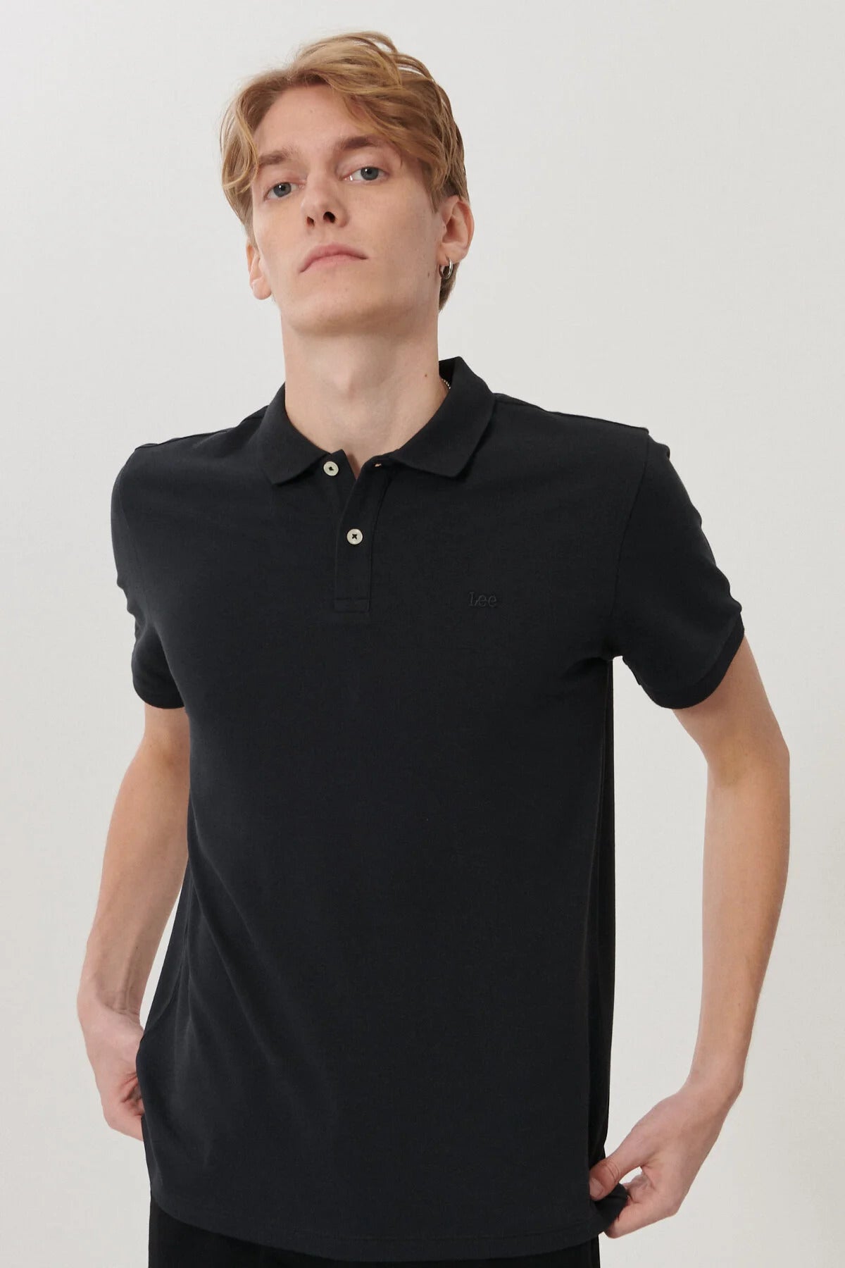 Lee Erkek Polo Yaka Kısa Kol T-Shirt - Minimalist Günlük Stil Main image