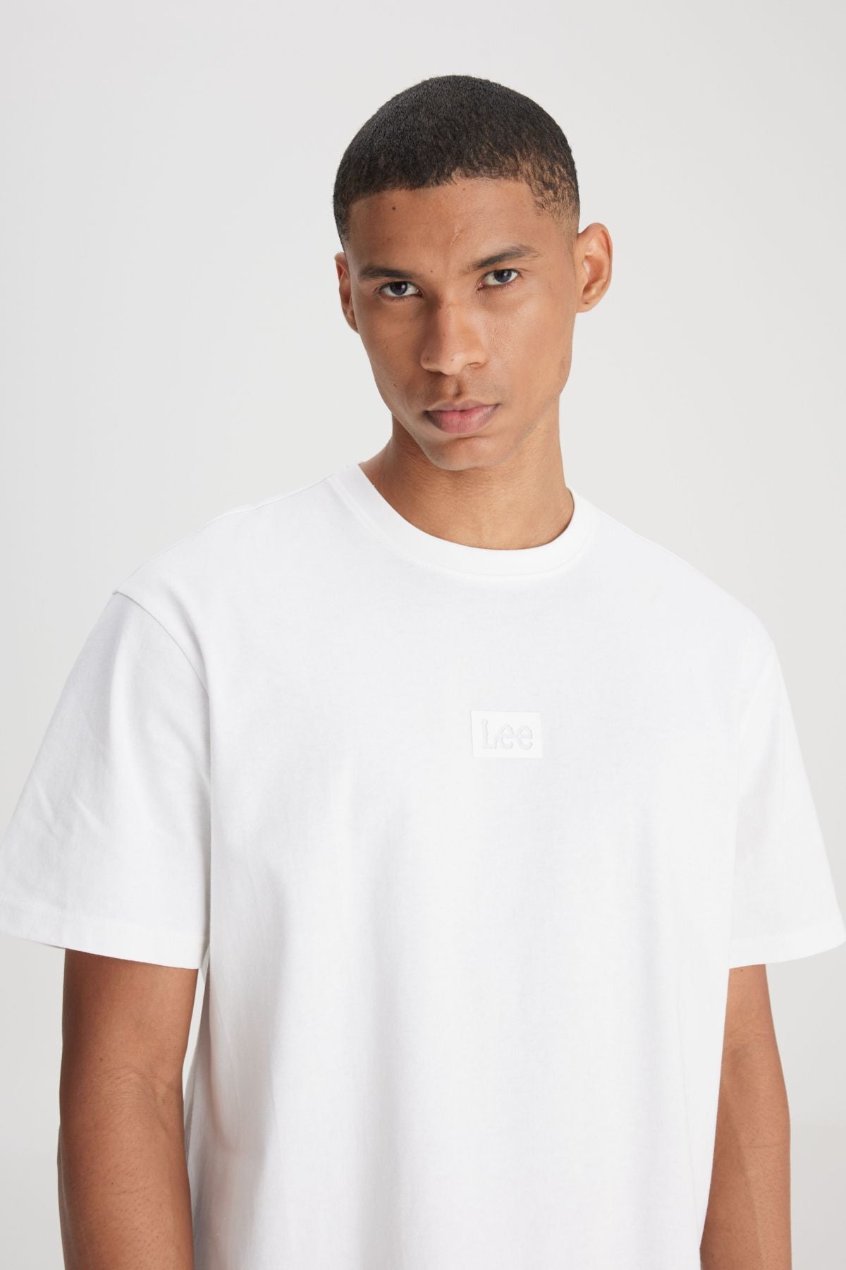 Lee Erkek Bisiklet Yaka Pamuklu Kısa Kol T-Shirt Kabartma Logo Detayı