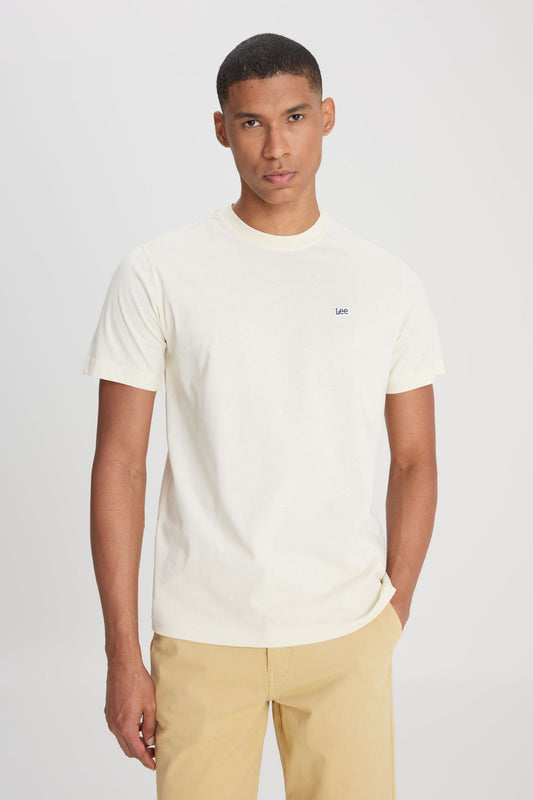 Lee Erkek Minimalist T-Shirt - Regular Fit - Kısa Kol - Günlük