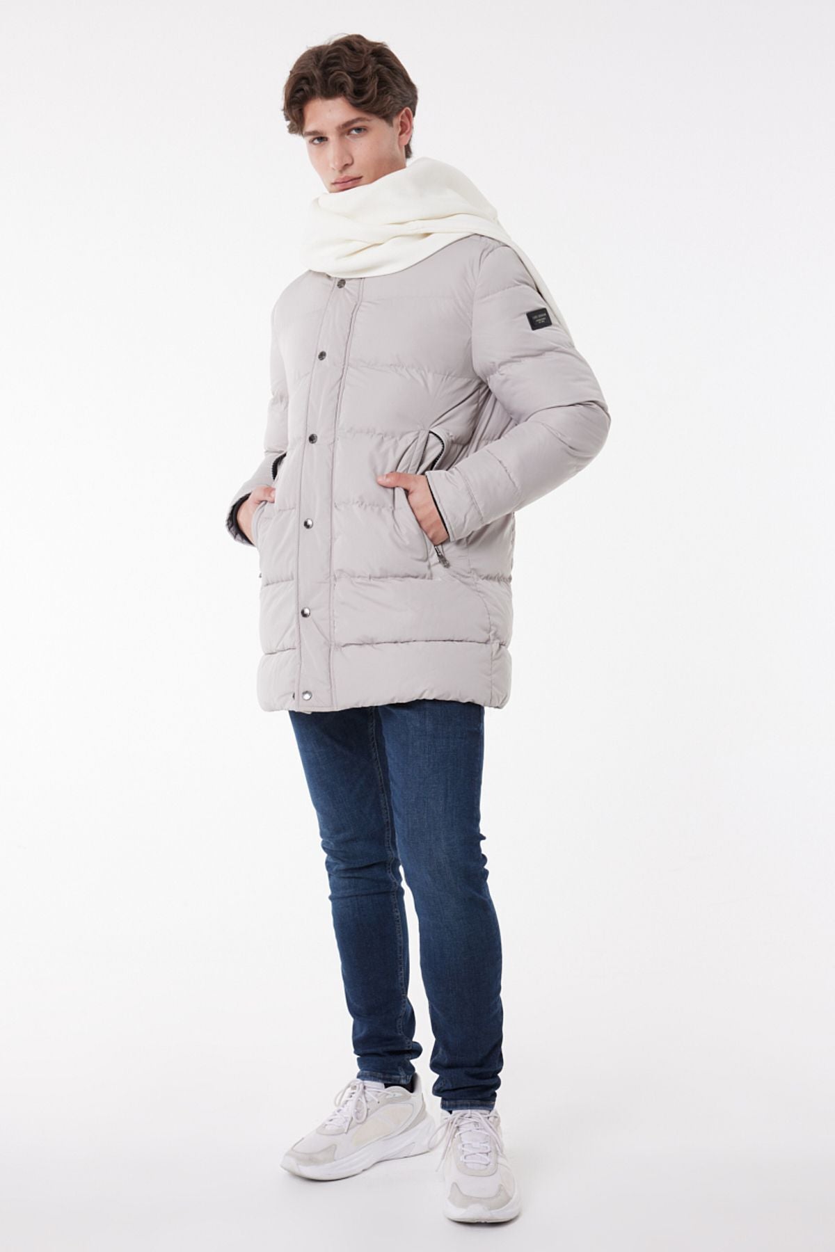 Lee Oversize Erkek Uzun Kışlık Mont - Minimalist Tasarım Main image