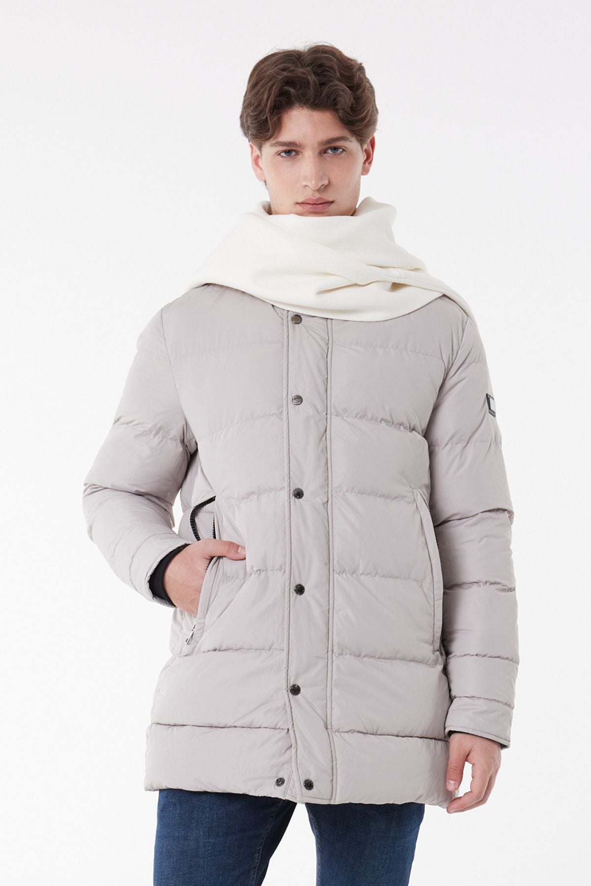 Lee Oversize Erkek Uzun Kışlık Mont - Minimalist Tasarım Secondary image