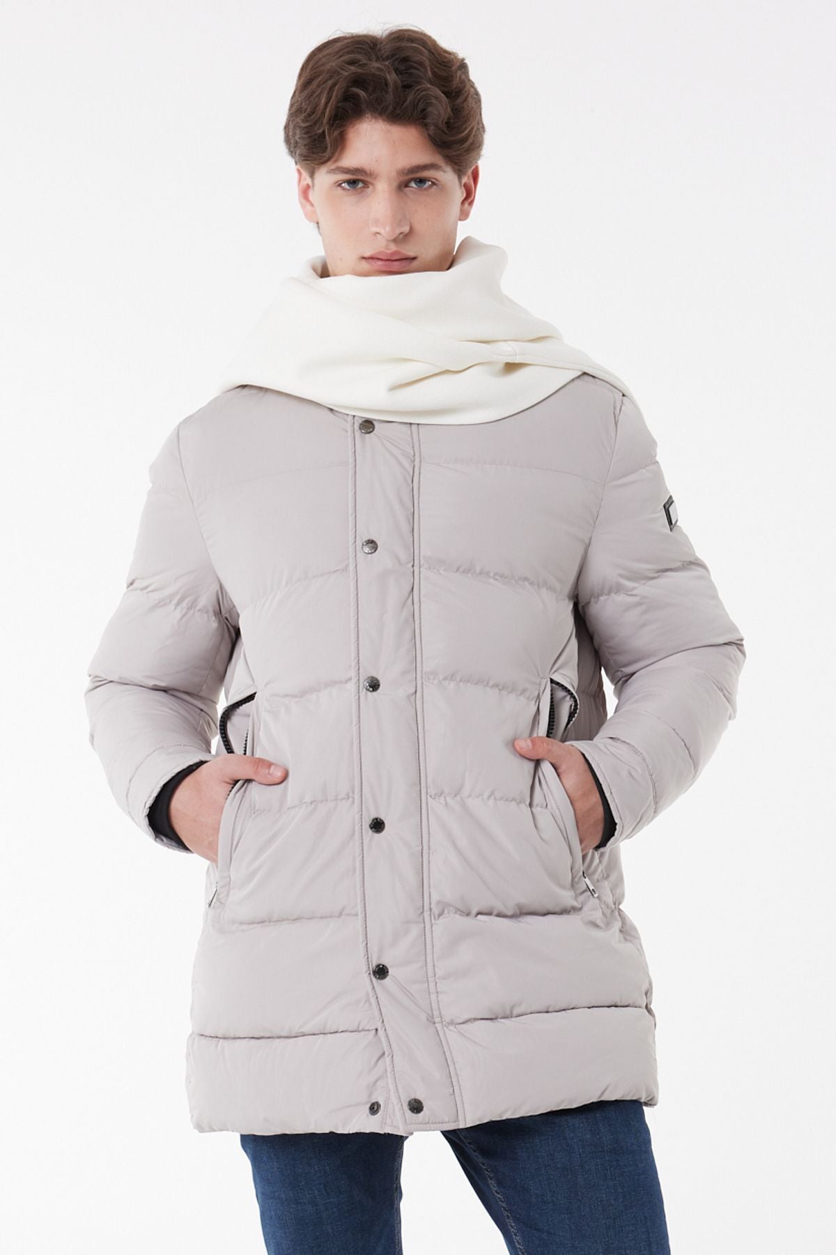 Lee Oversize Erkek Uzun Kışlık Mont - Minimalist Tasarım