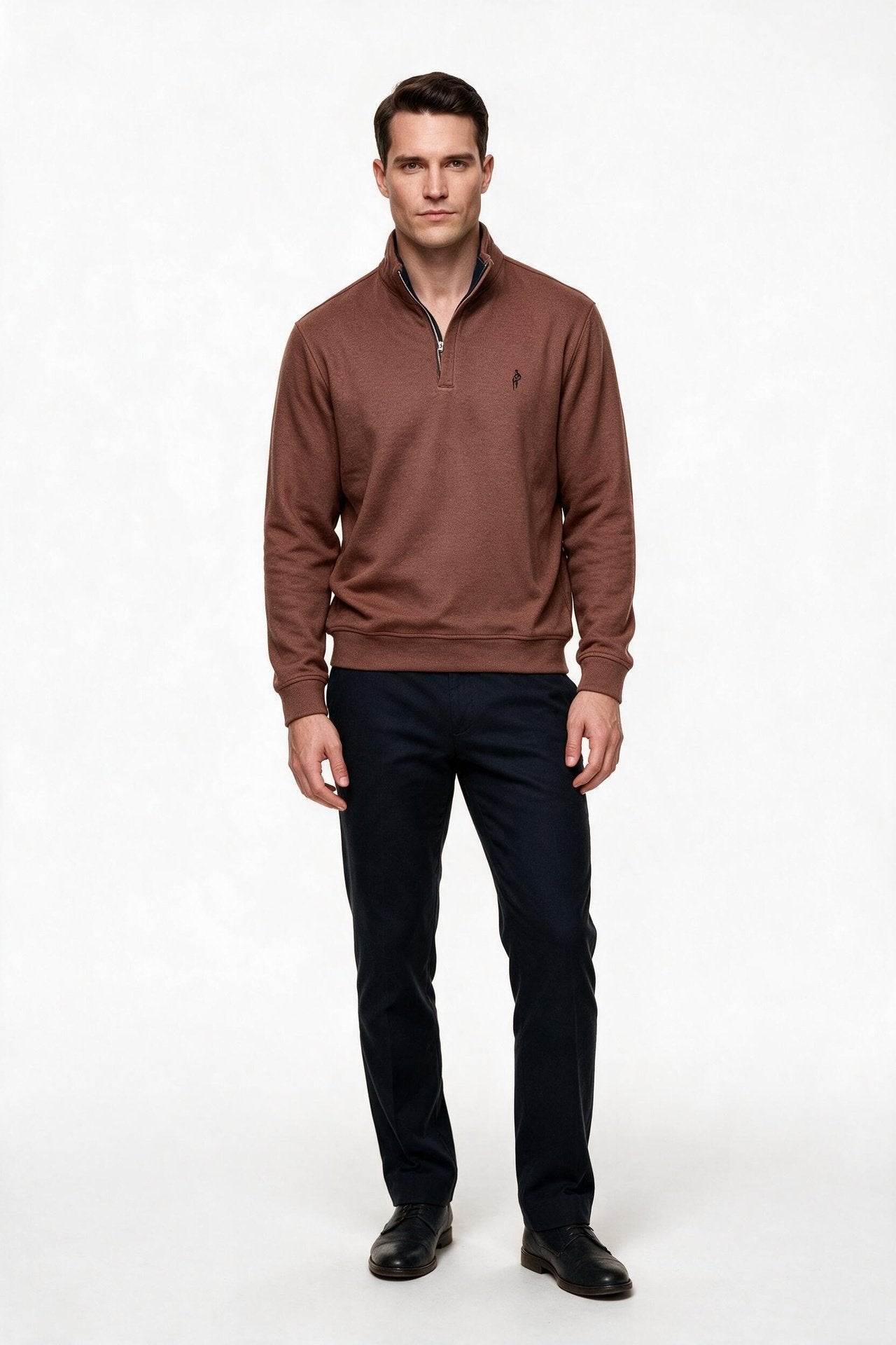 Legato Erkek Dik Yaka Yarım Fermuarlı Pamuk Karışımlı Uzun Kollu Sweatshirt Secondary image