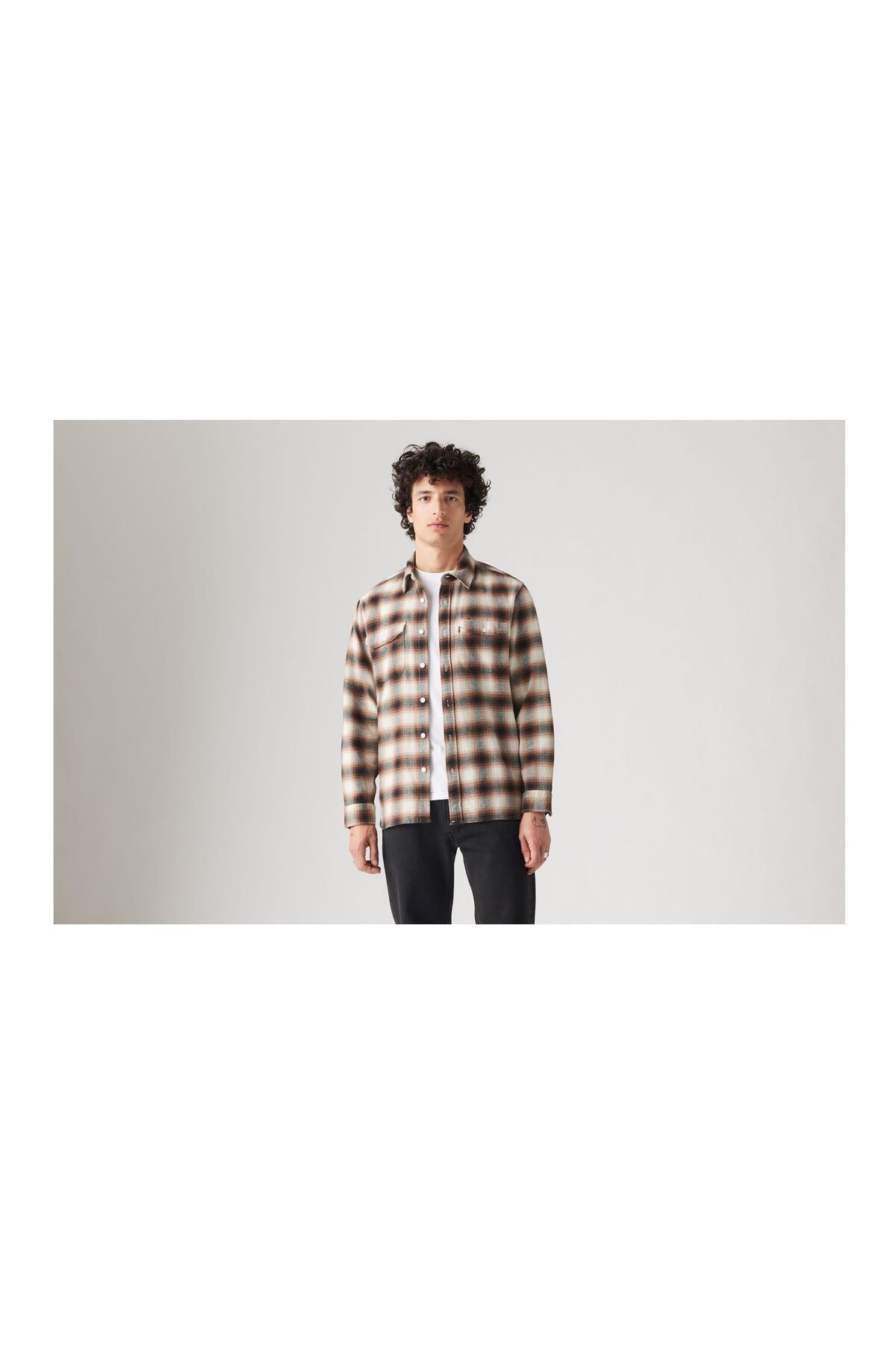 Levi's Erkek Oversize Uzun Kol Kareli Gömlek - Günlük Stil