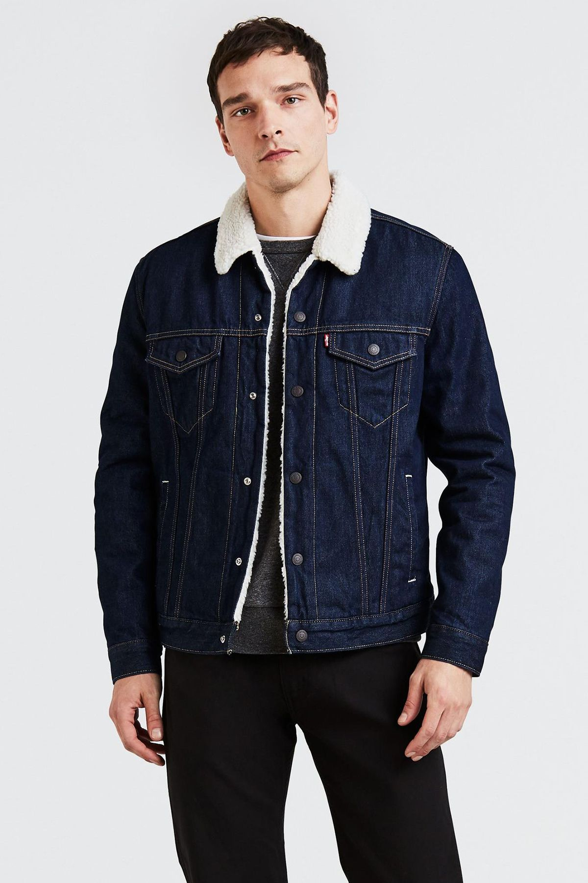 Levi's Erkek Oversize Sherpa Astarlı Kot Ceket - Sıcak Kışlık