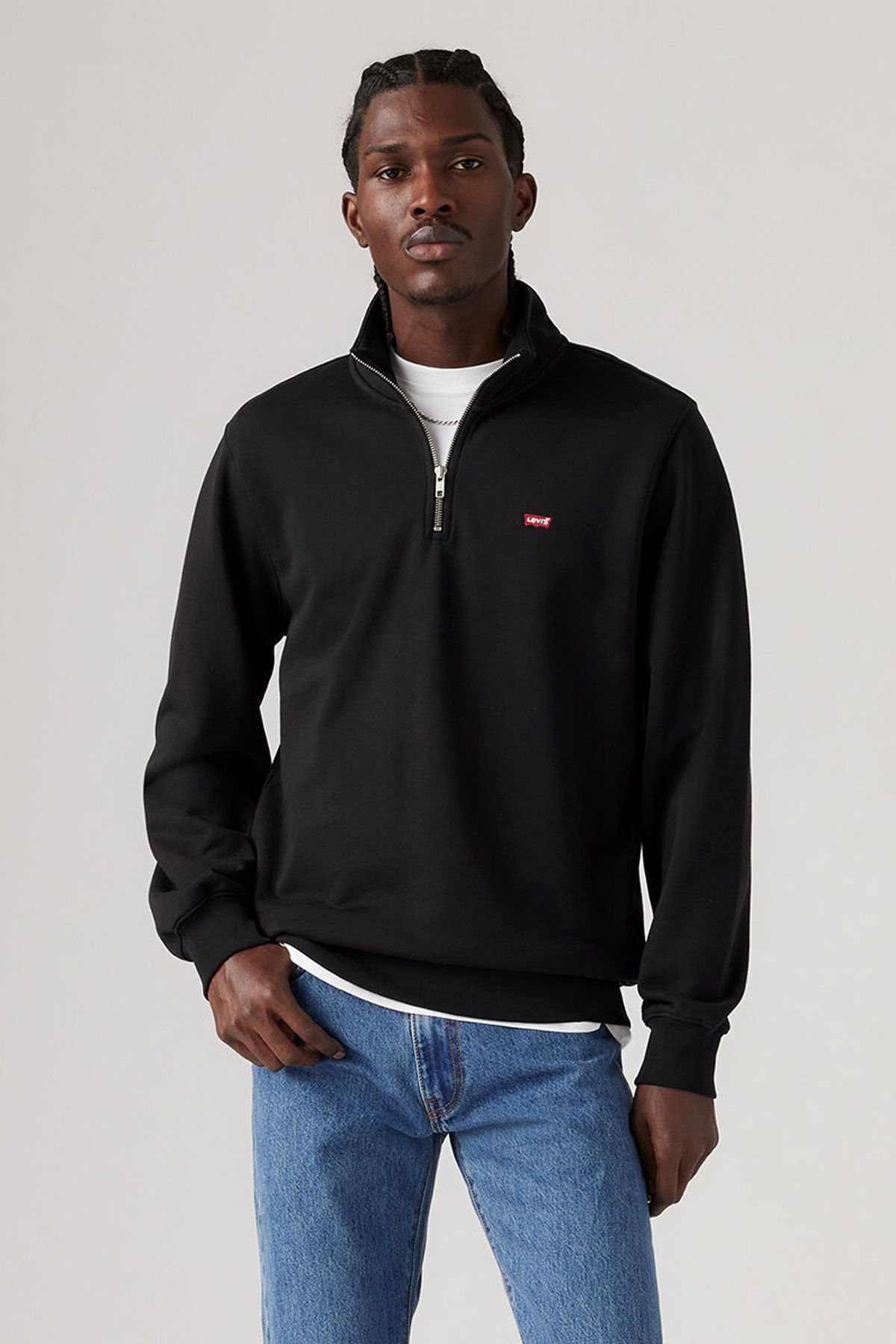 Levi's Oversize Yarım Fermuarlı Uzun Kol Erkek Sweatshirt - Günlük Stil Main image
