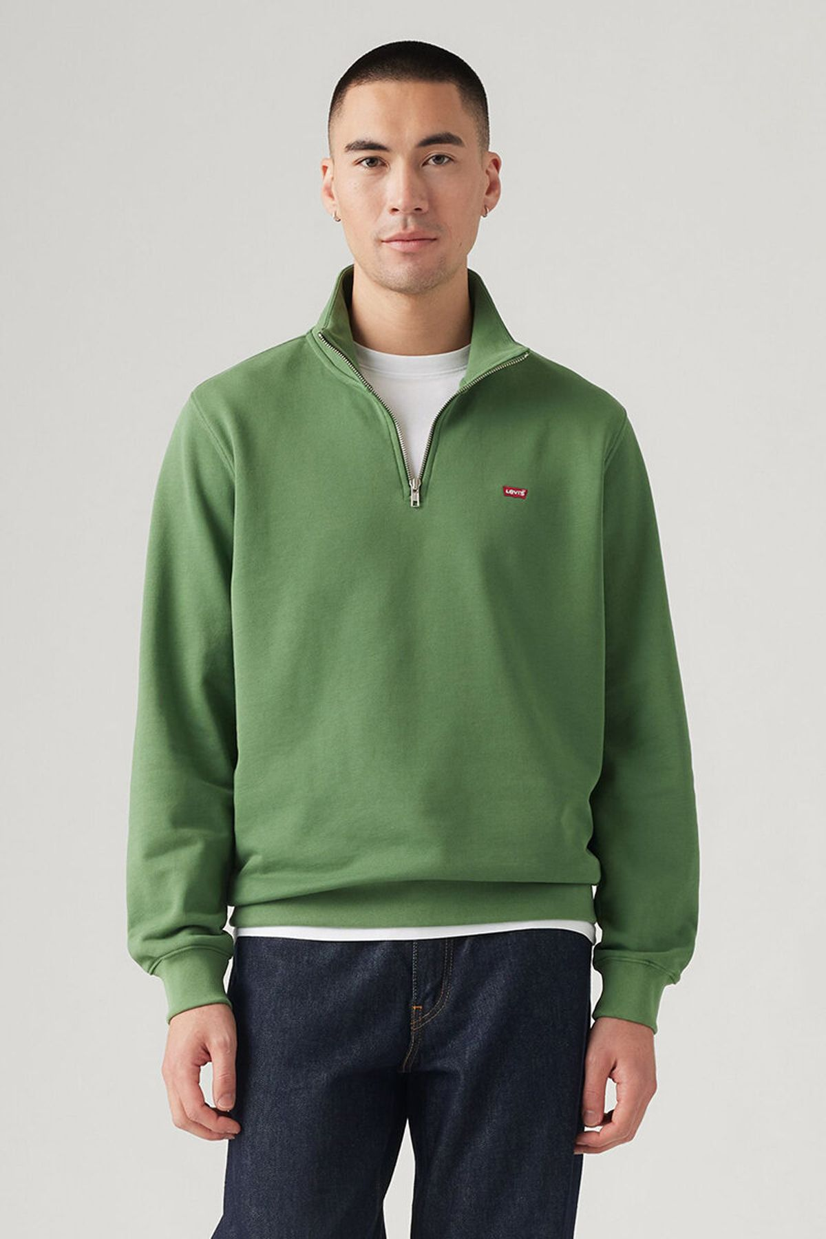 Levi's Minimalist Yarım Fermuarlı Oversize Erkek Sweatshirt İkincil görsel