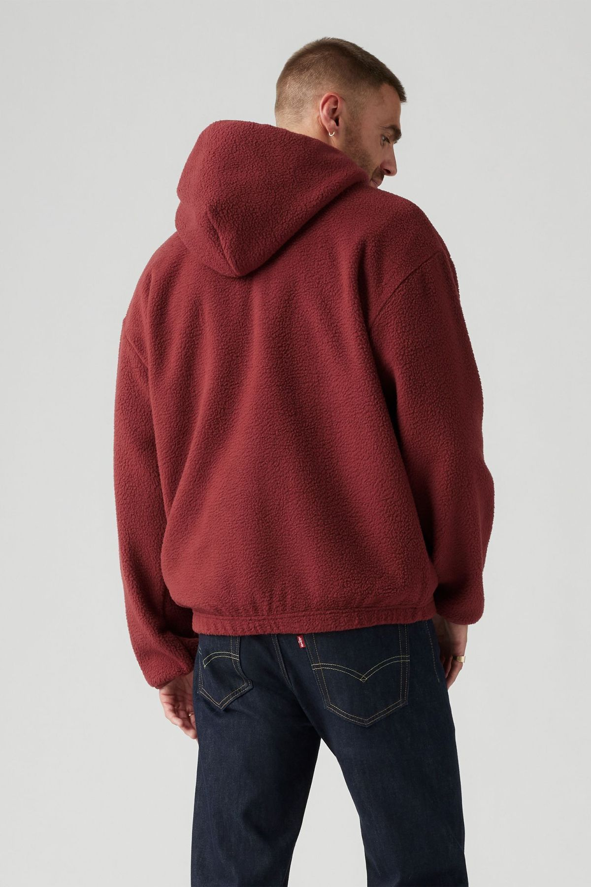 Levi's Oversize Kapüşonlu Polar Sweatshirt - Minimalist Günlük Stil İkincil görsel