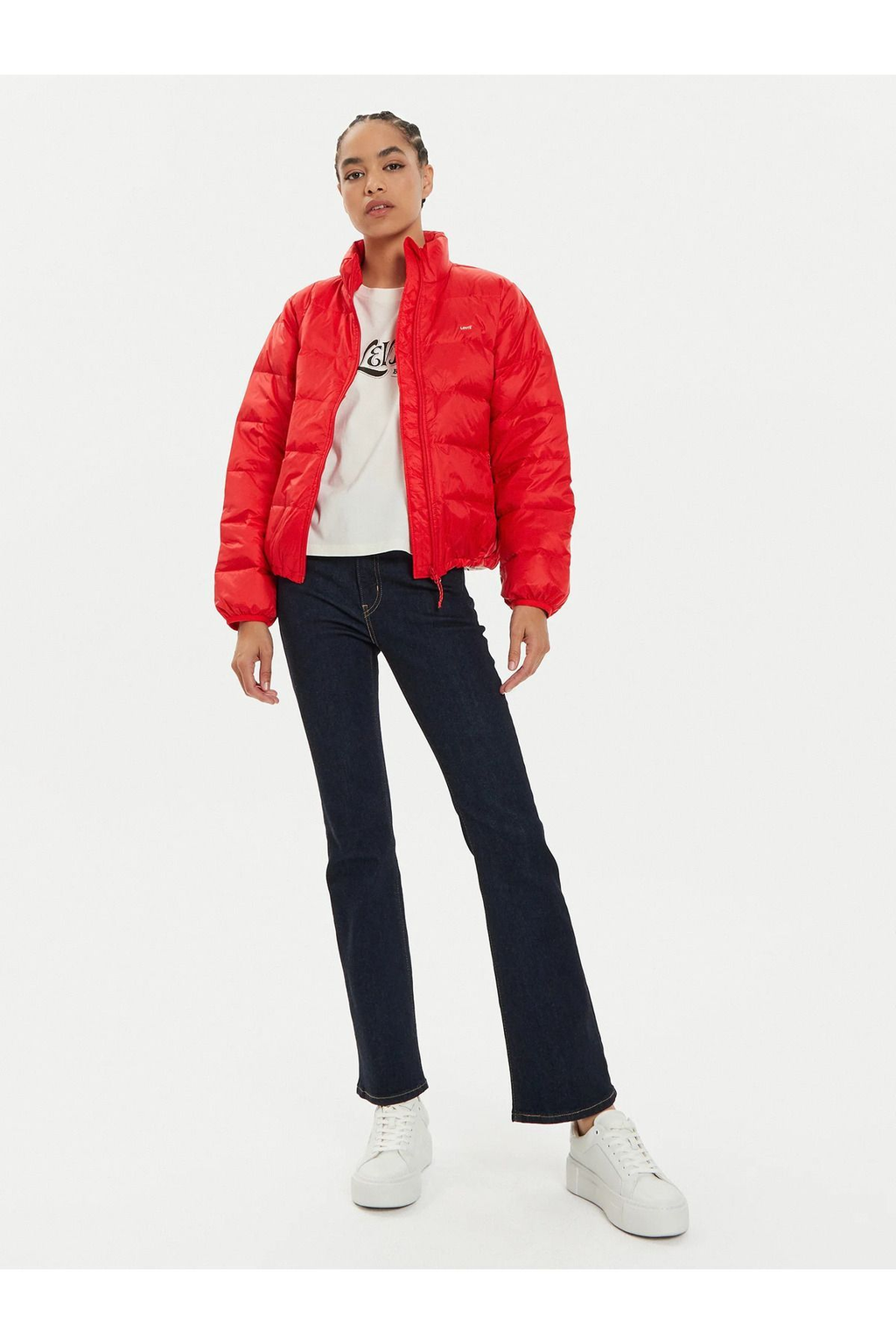 Levi's Oversize Kısa Şişme Kadın Mont - Günlük Minimalist