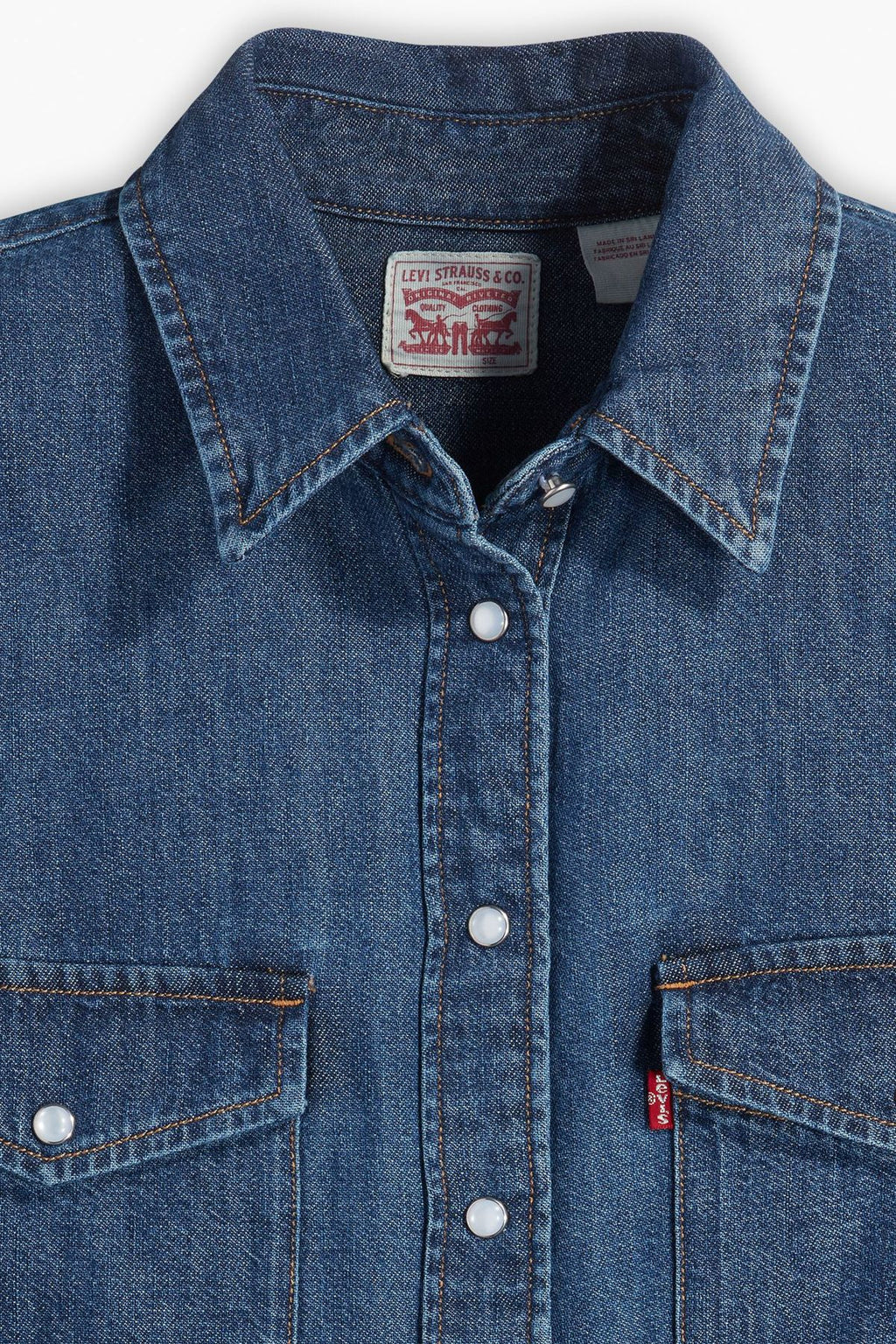 Levi's Oversize Uzun Kol Gömlek Yaka Kadın Denim Gömlek