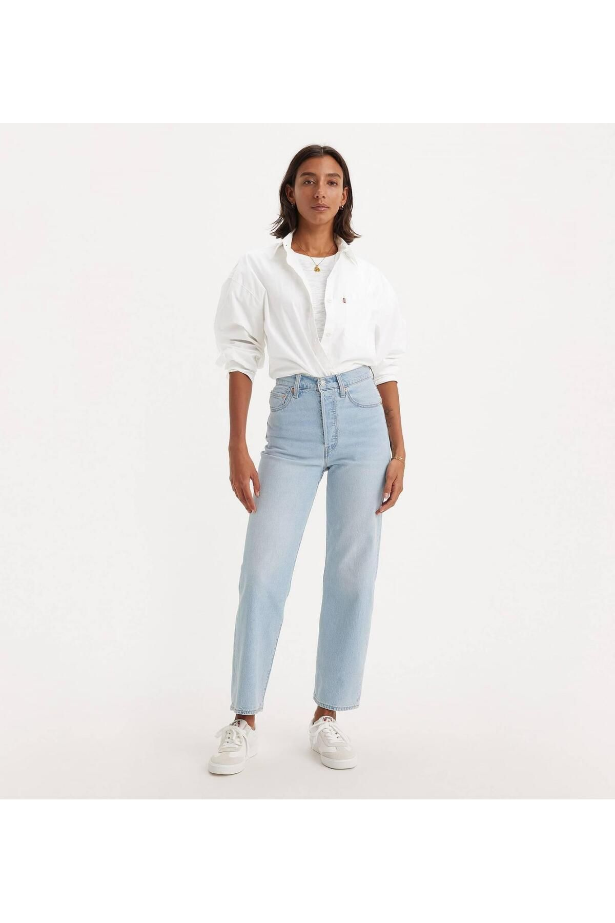 Levi's Yüksek Bel Straight Kadın Jean - Minimalist, Midi Boy