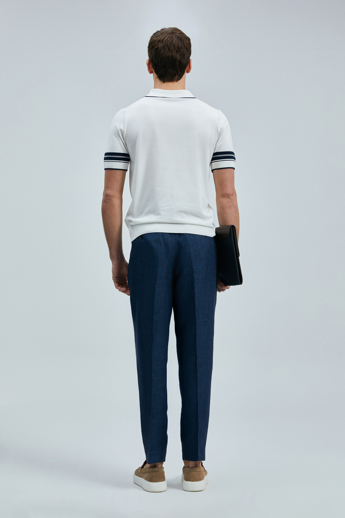 Lufian Erkek Kısa Kol Polo Yaka Minimalist Kazak - Günlük Stil