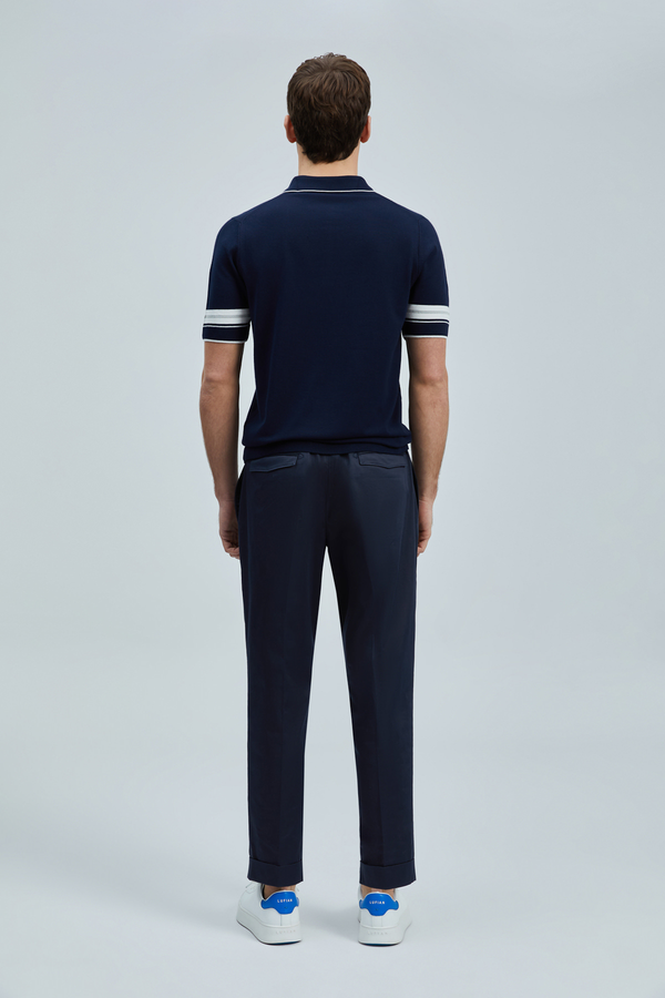Lufian Erkek Kısa Kol Polo Yaka Minimalist Kazak - Günlük Stil
