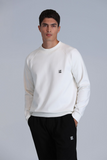 Lufian Oversize Erkek Sweatshirt - Minimalist Stil, Uzun Kol, Yuvarlak Yaka