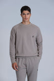 Lufian Oversize Erkek Sweatshirt - Minimalist Stil, Uzun Kol, Yuvarlak Yaka