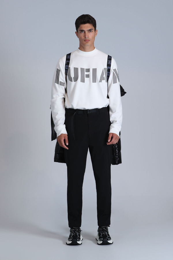 Lufian Oversize Uzun Kol Minimalist Erkek Sweatshirt - Günlük Stil