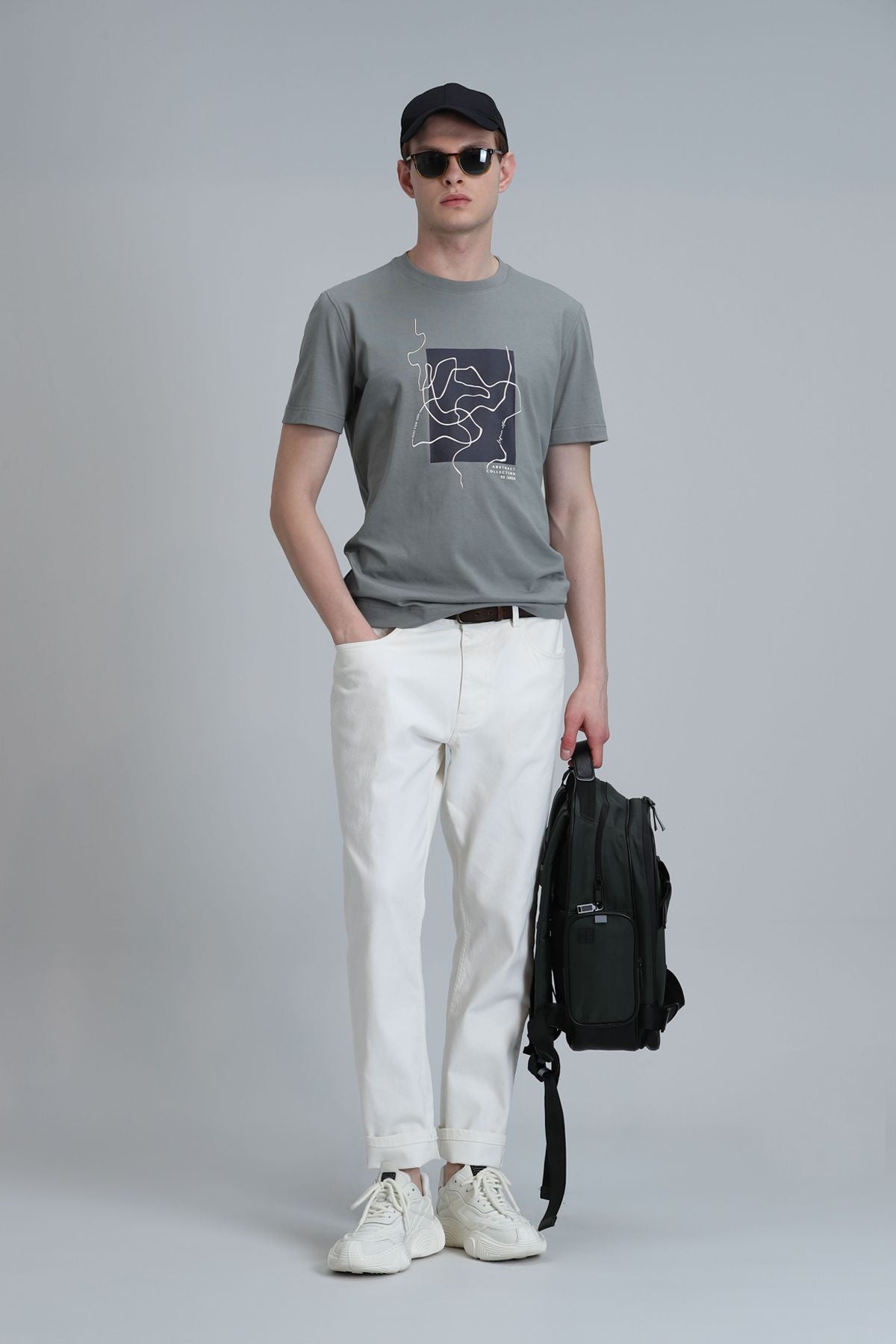 Lufian Minimalist Desenli Regular Fit Kısa Kol Erkek T-Shirt Secondary image