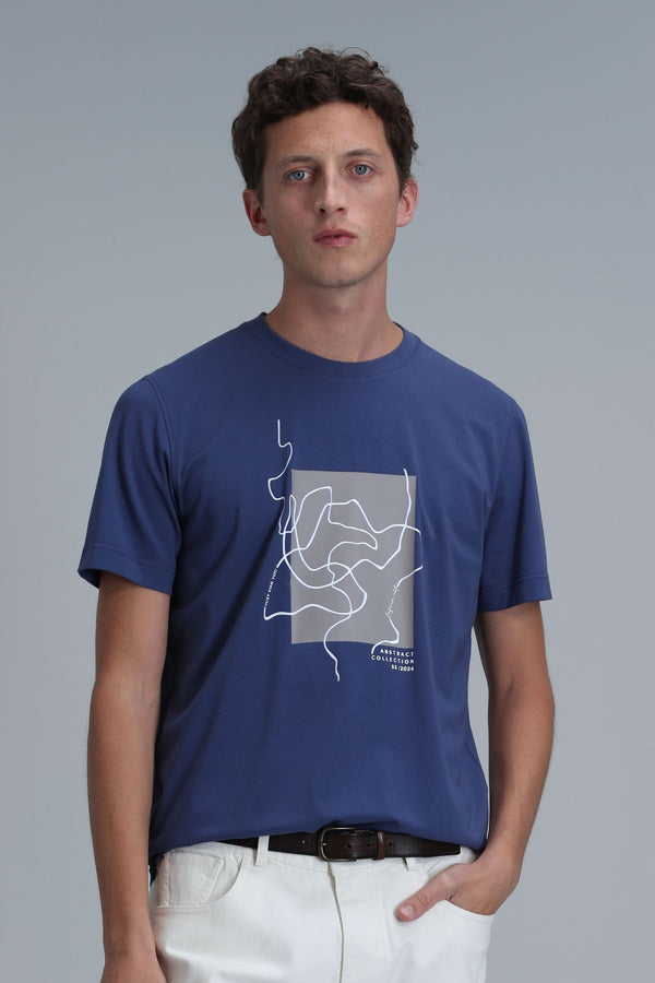 Lufian Minimalist Desenli Regular Fit Kısa Kol Erkek T-Shirt