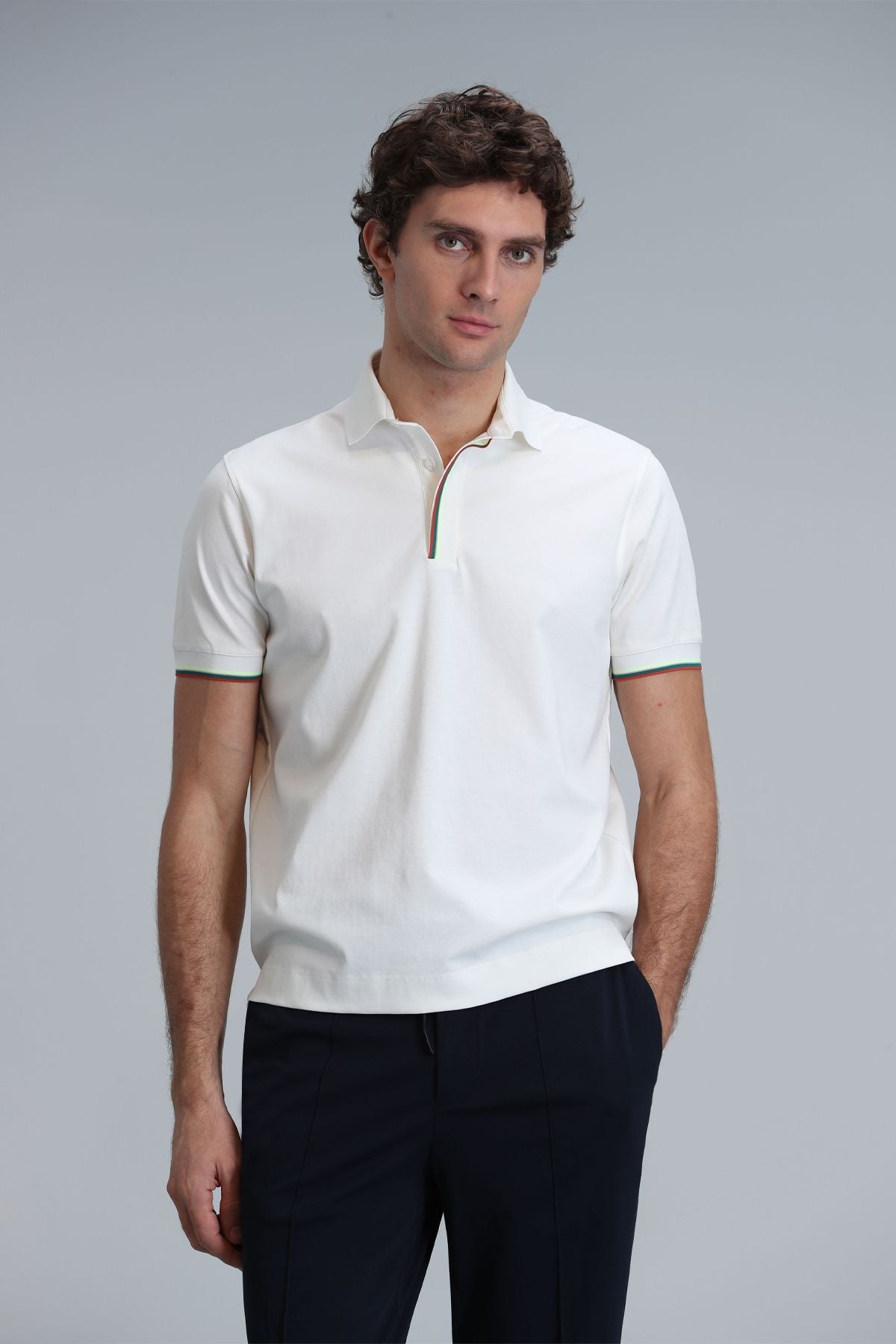 Lufian Minimalist Polo Yaka Kısa Kol Erkek T-Shirt - Günlük & Şık