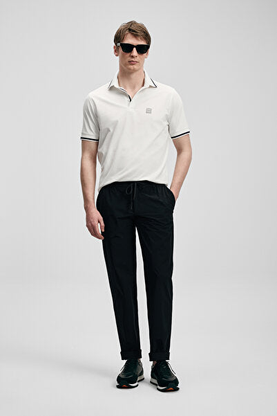 Lufian Erkek Regular Fit Polo Yaka Pike Kumaş Kısa Kollu T-Shirt