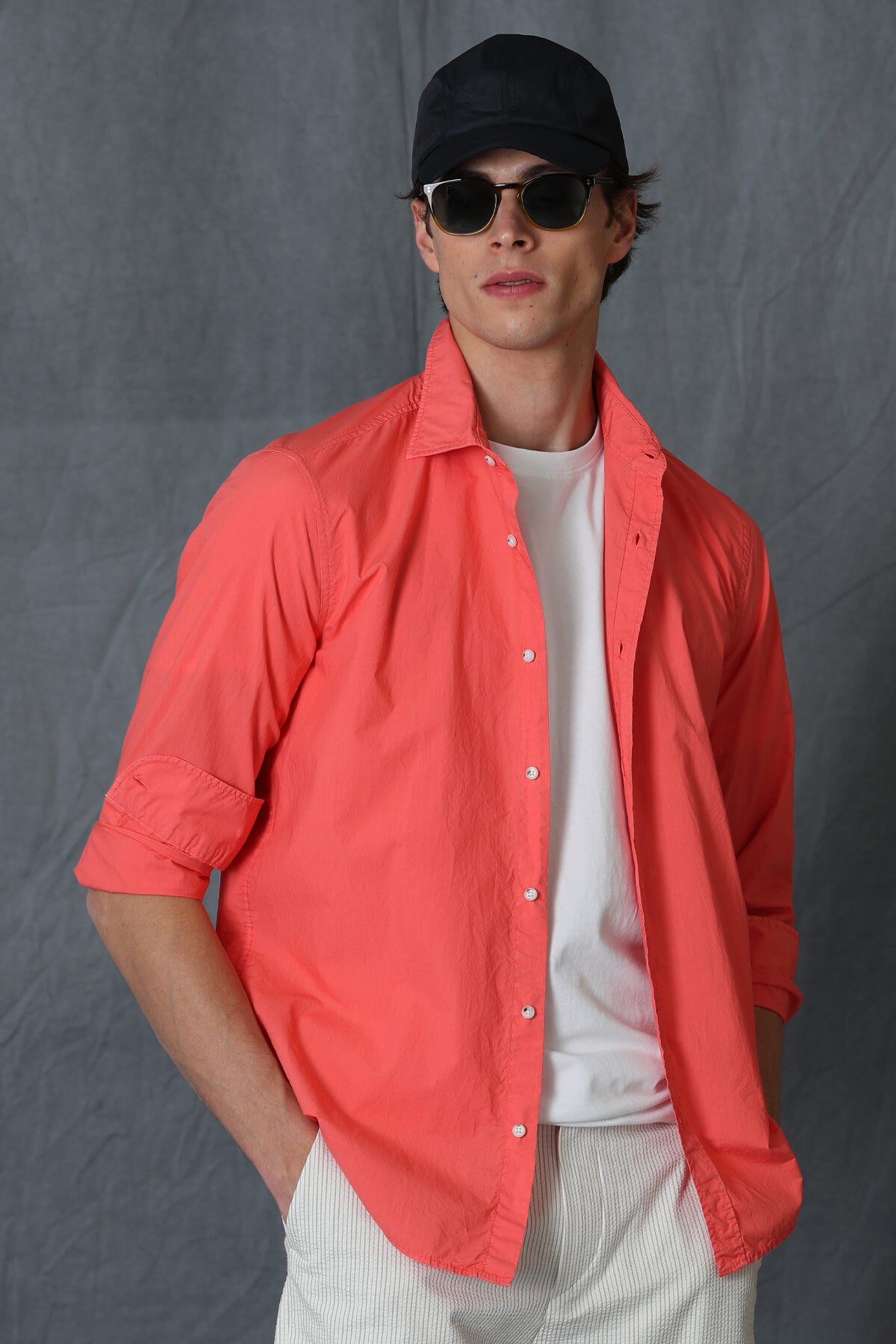 Lufian Minimalist Erkek Gömlek - Uzun Kol - Regular Fit - Günlük/İş Main image