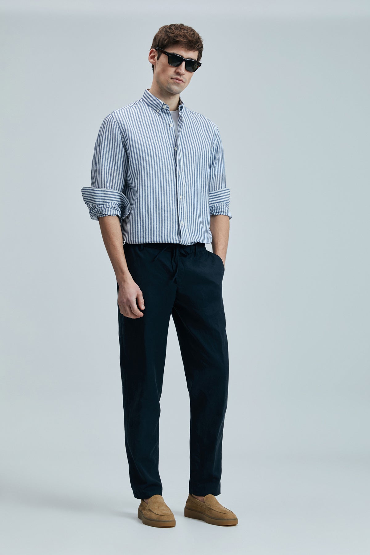 Lufian Minimalist Keten Erkek Pantolon - Regular Fit - Günlük Kombinler İçin Main image